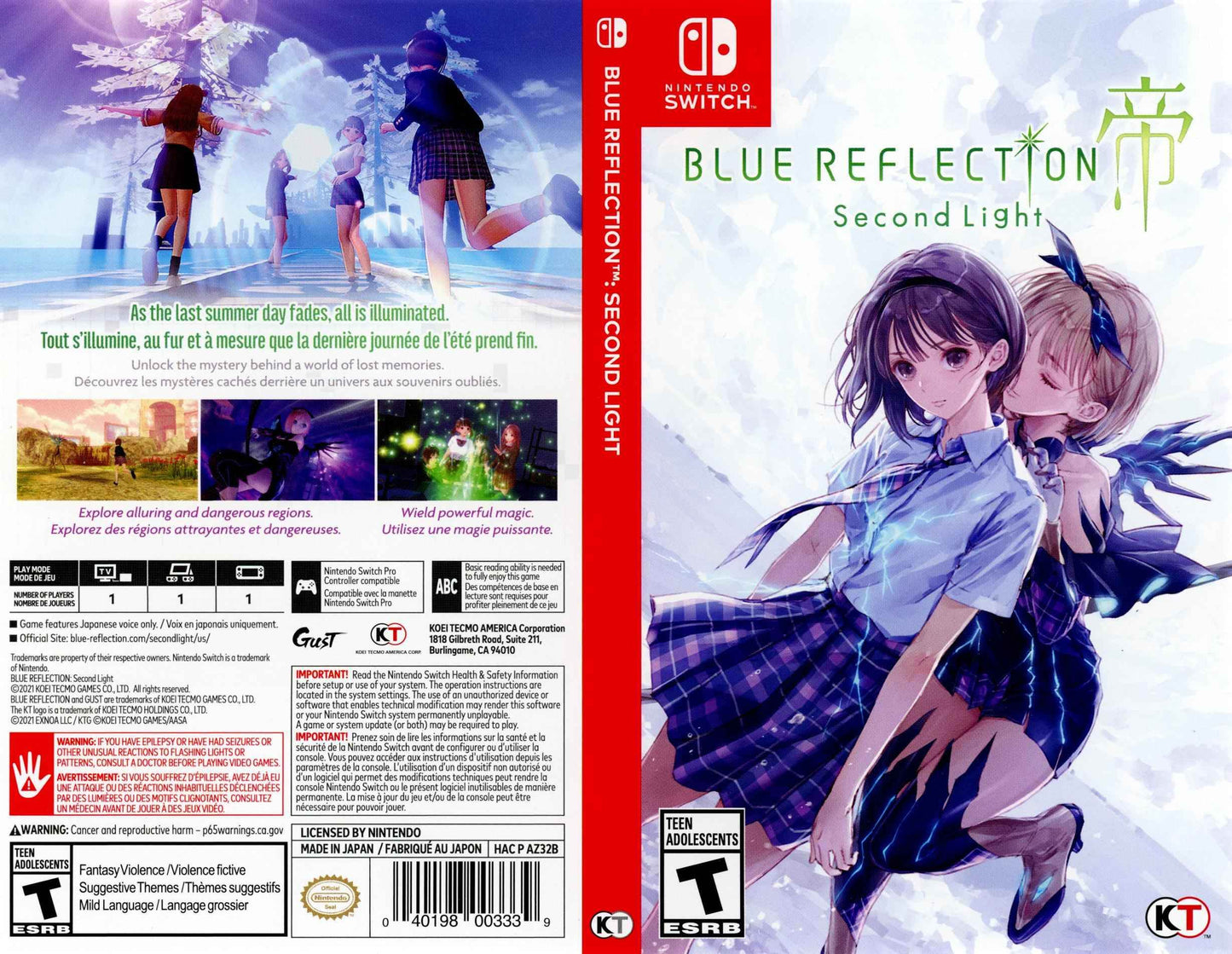 Blue Reflection Second Light Cover Art - WOI Solutions