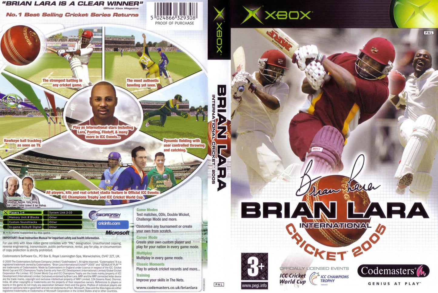 Brian Lara International Cricket 2005 Cover Art - WOI Solutions