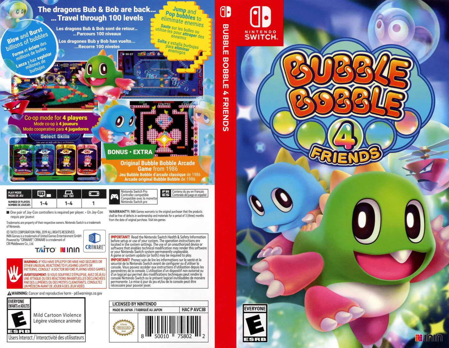 Bubble Bobble 4 Friends Cover Art - WOI Solutions