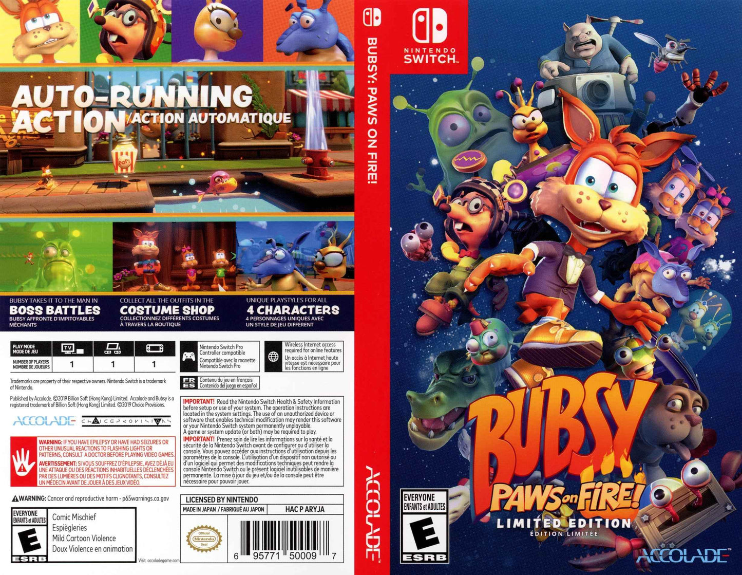 Bubsy Paws on Fire! Cover Art - WOI Solutions