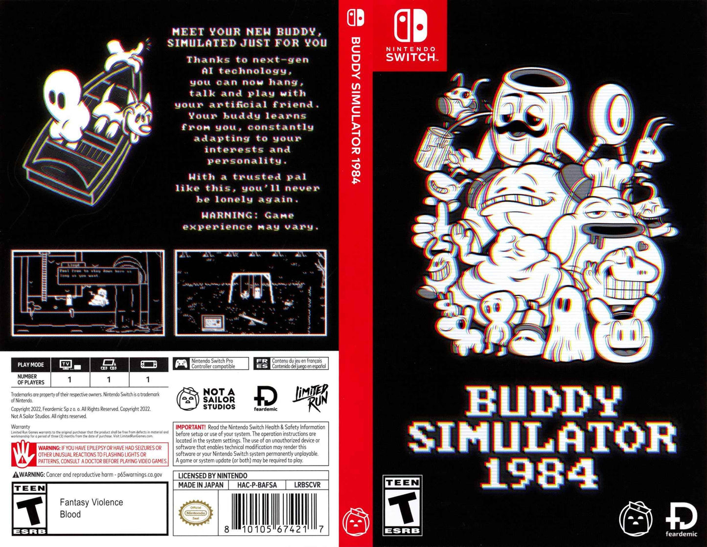 Buddy Simulator 1984 Cover Art - WOI Solutions