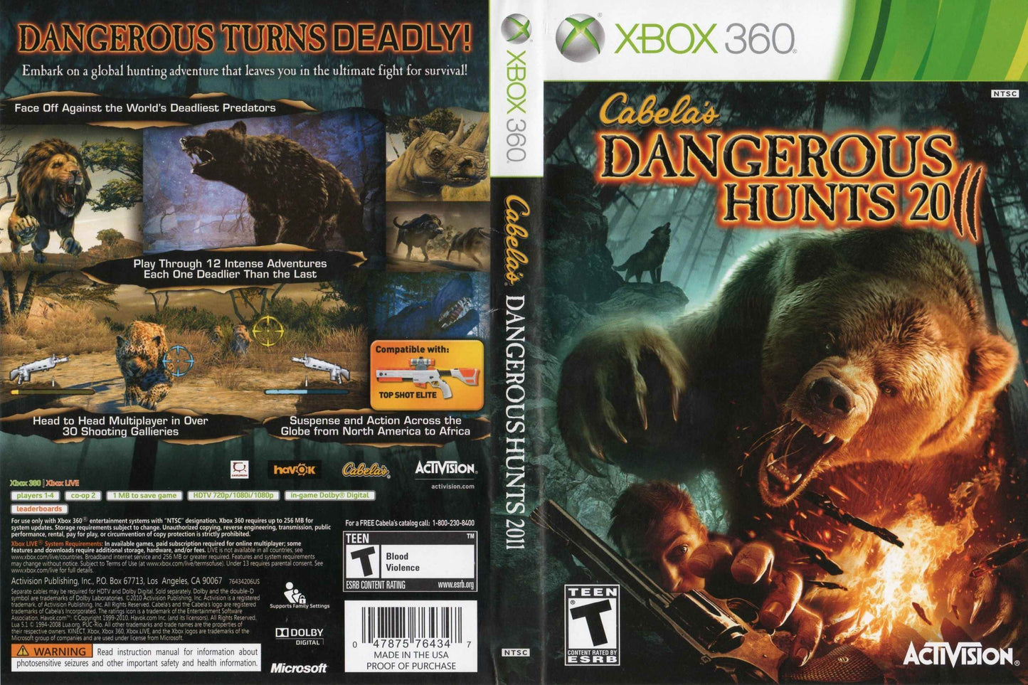 Cabela's Dangerous Hunts 2011 Cover Art - WOI Solutions