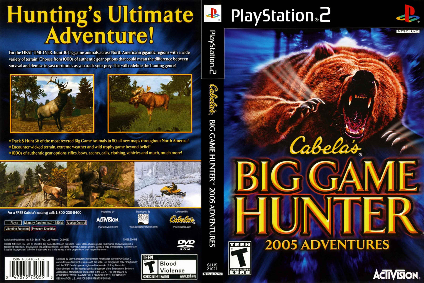 Cabela's Big Game Hunter - 2005 Adventures Cover Art - WOI Solutions