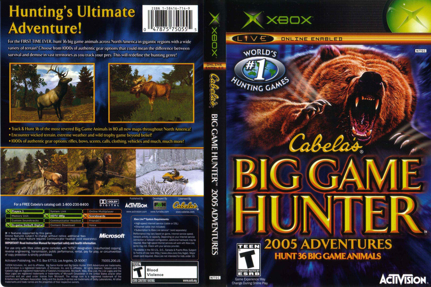 Cabela's Big Game Hunter 2005 Adventures Cover Art - WOI Solutions