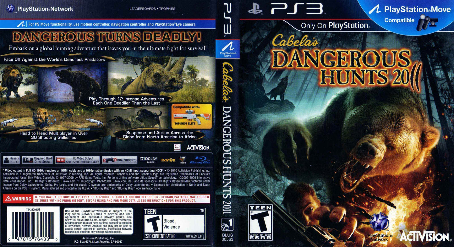 Cabela's Dangerous Hunts 2011 Cover Art - WOI Solutions