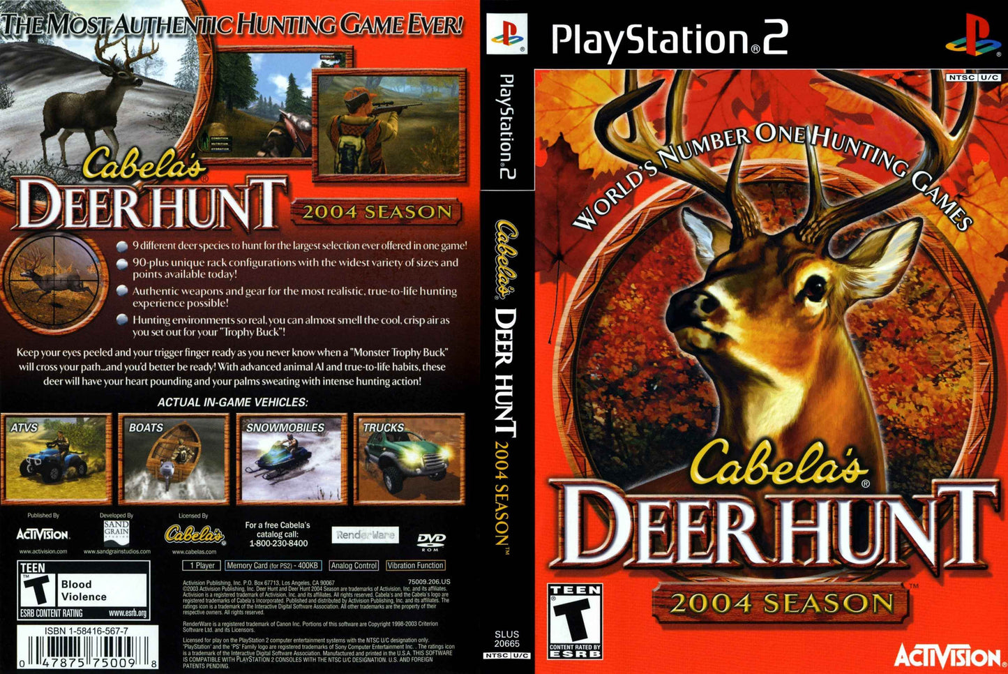 Cabela's Deer Hunt - 2004 Season Cover Art - WOI Solutions