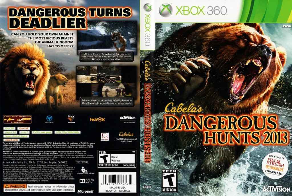 Cabelas Dangerous Hunts 2013 Cover Art - WOI Solutions