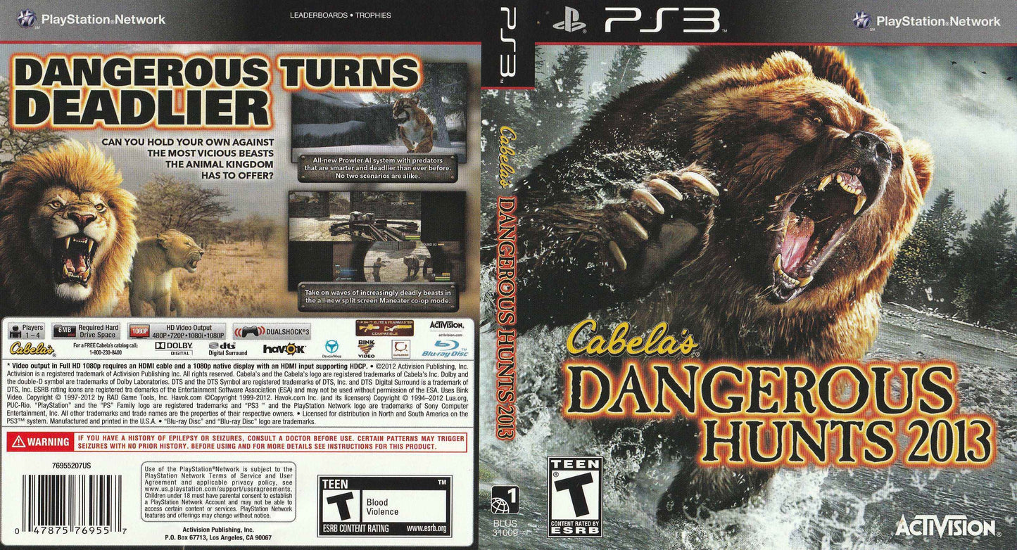 Cabelas Dangerous Hunts 2013 Cover Art - WOI Solutions