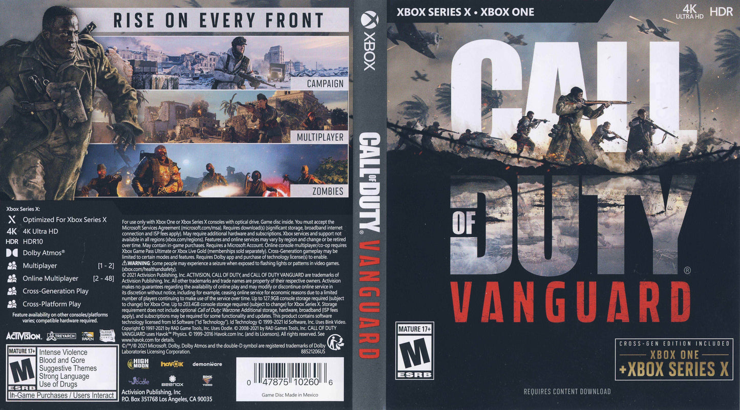 Call of Duty Vanguard Cover Art - WOI Solutions