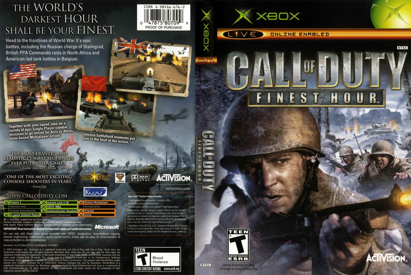 Call Of Duty Finest Hour Cover Art - WOI Solutions