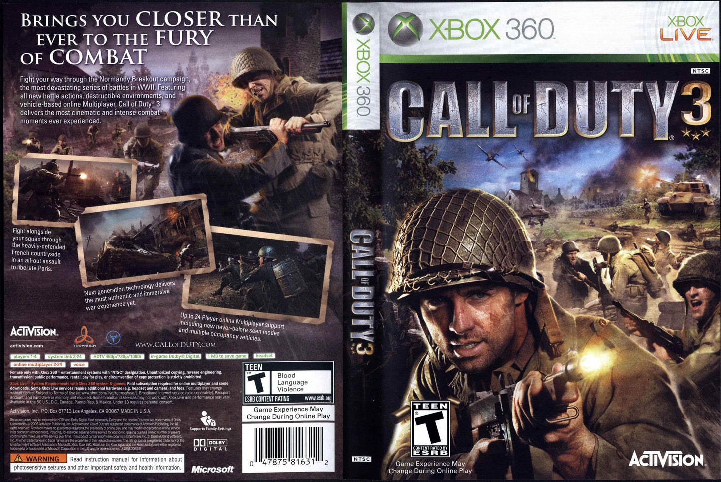 Call of Duty 3 Cover Art - WOI Solutions