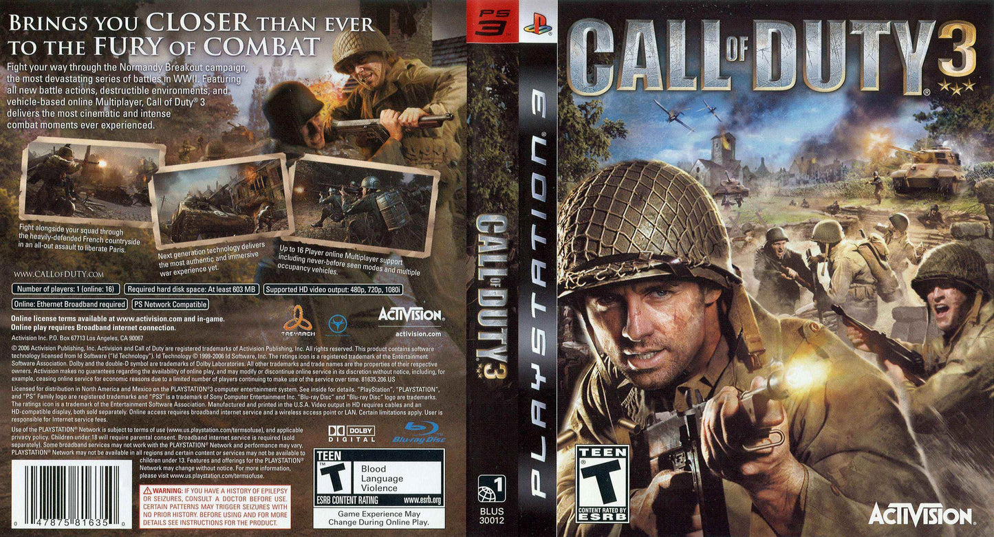 Call of Duty 3 Cover Art - WOI Solutions