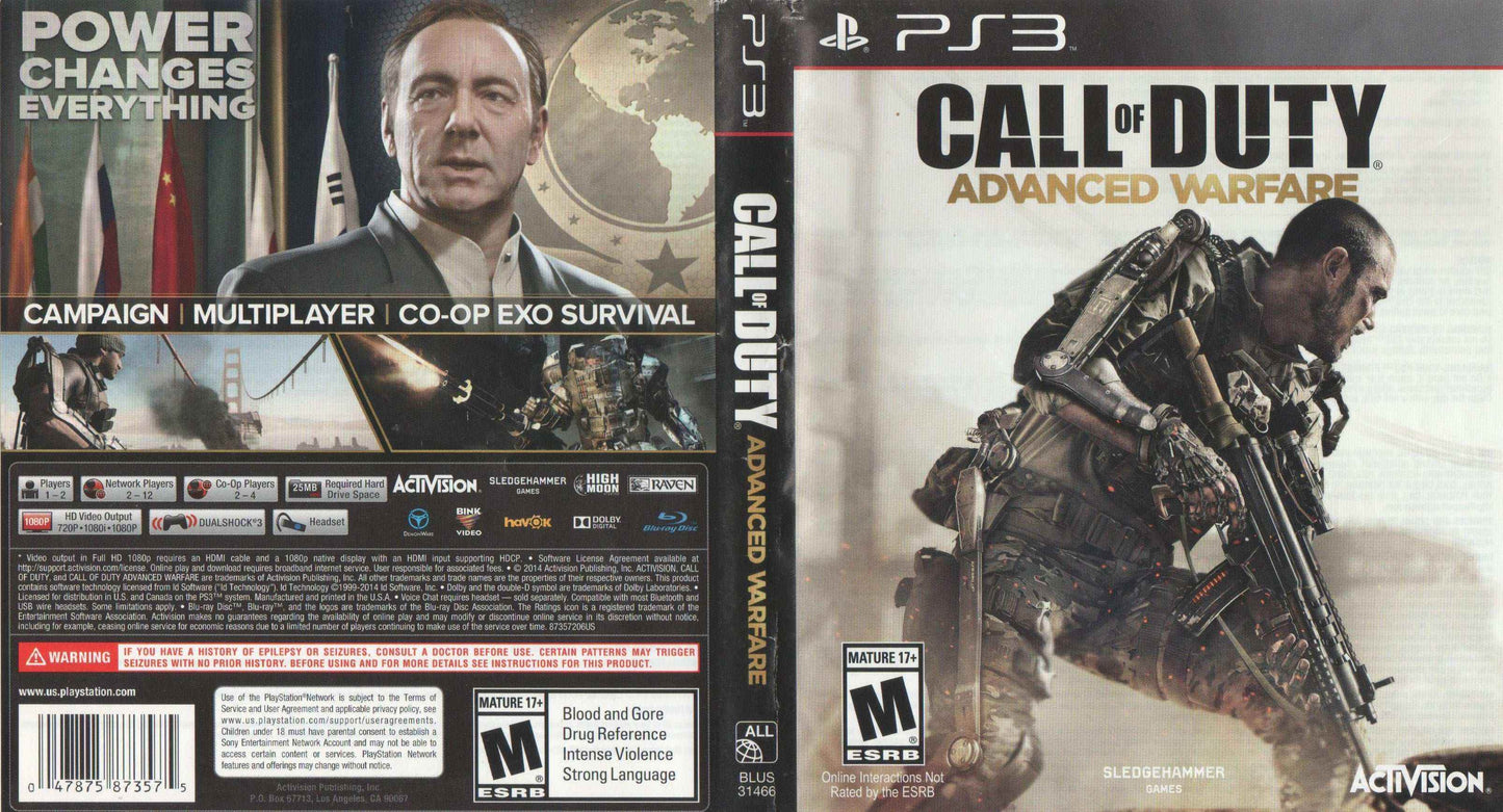 Call of Duty Advanced Warfare Cover Art - WOI Solutions