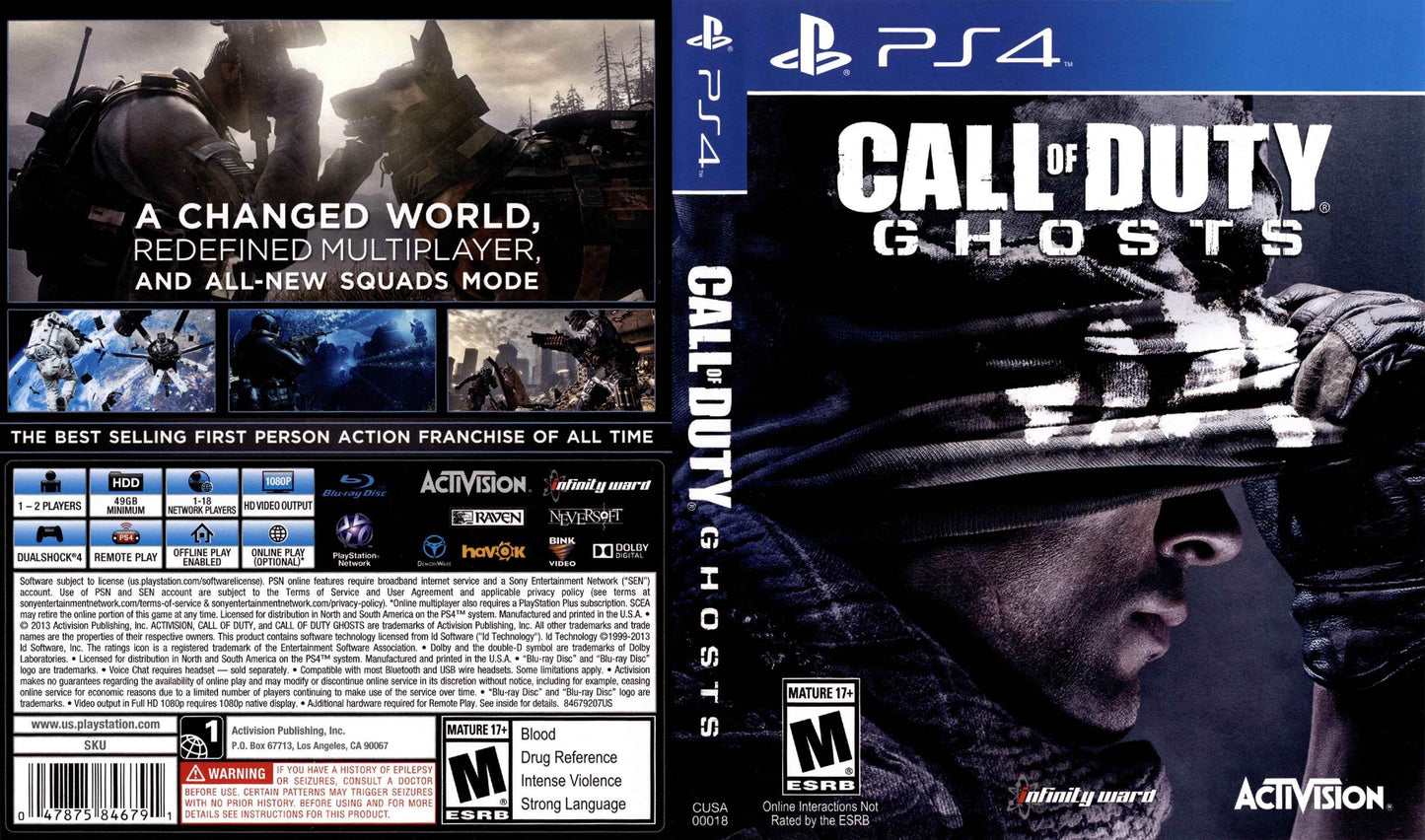 Call of Duty Ghosts Cover Art - WOI Solutions