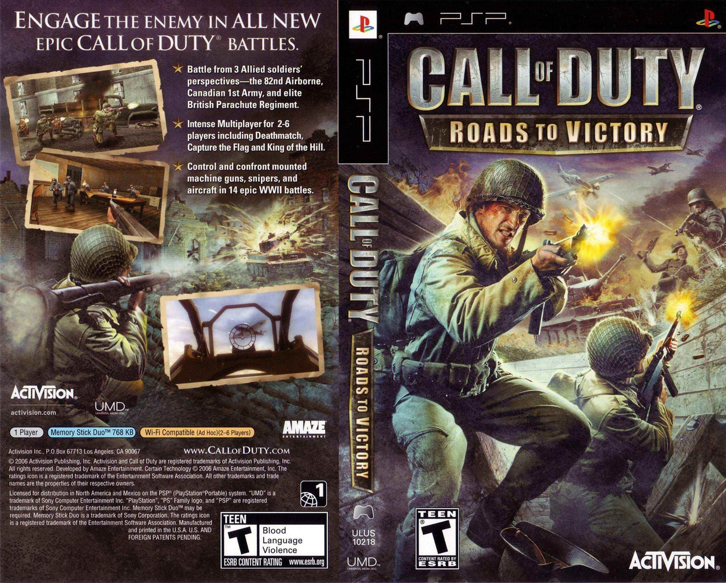 Call of Duty Roads to Victory Cover Art - WOI Solutions