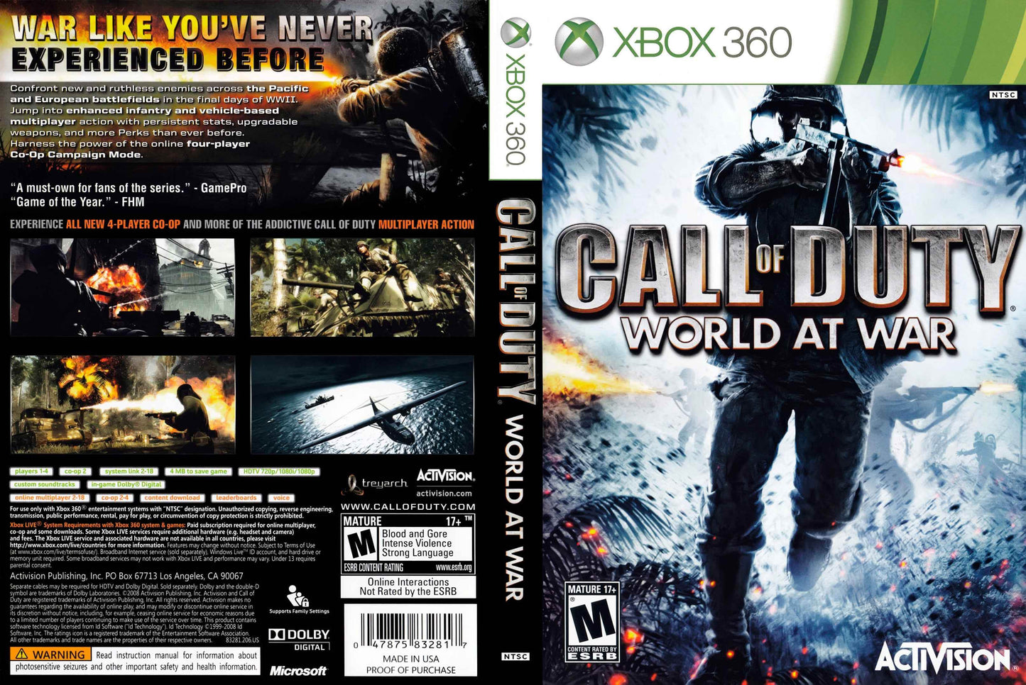 Call of Duty World at War Cover Art - WOI Solutions