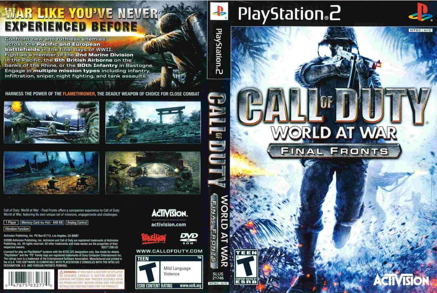 Call of Duty World at War – Final Fronts Cover Art - WOI Solutions