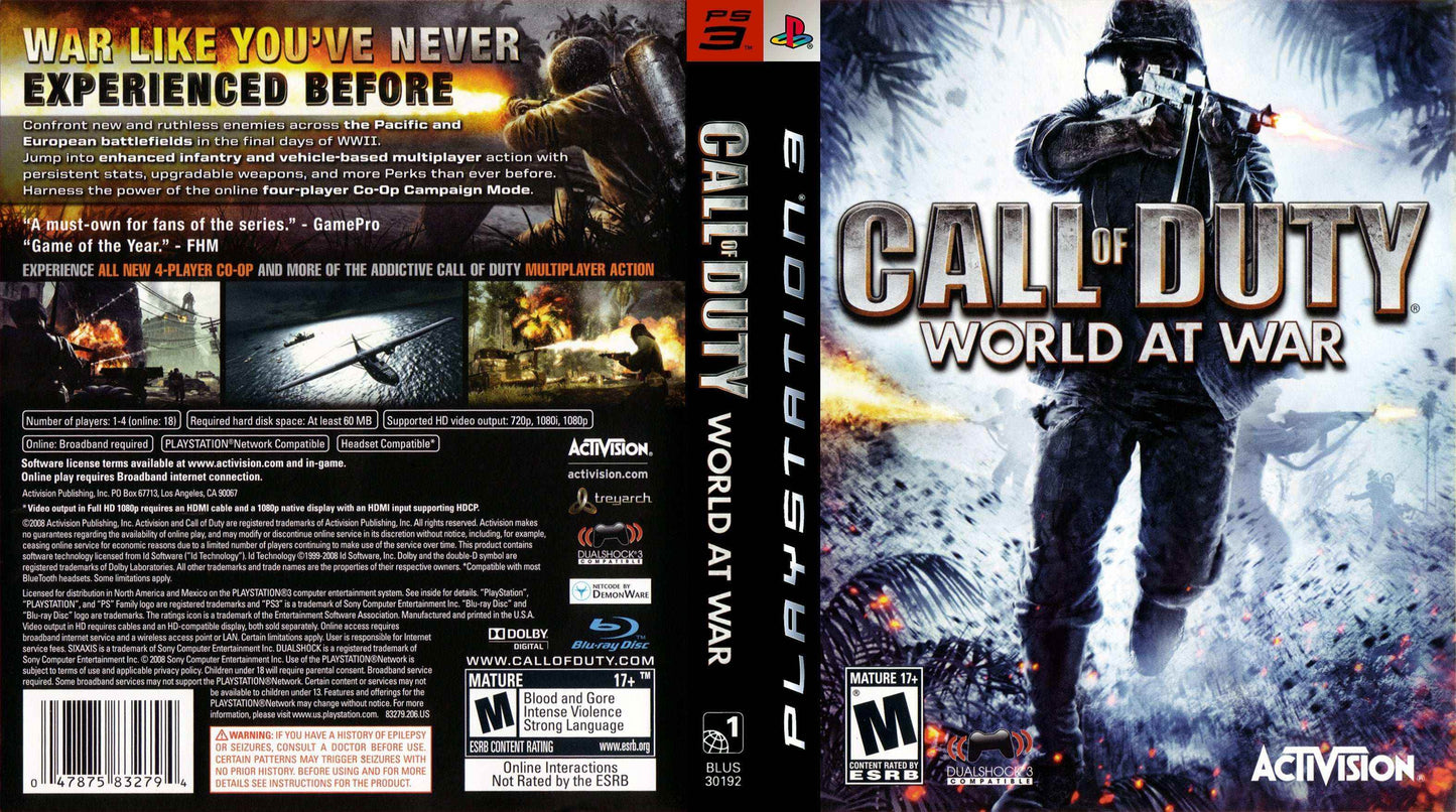 Call of Duty World at War Cover Art - WOI Solutions