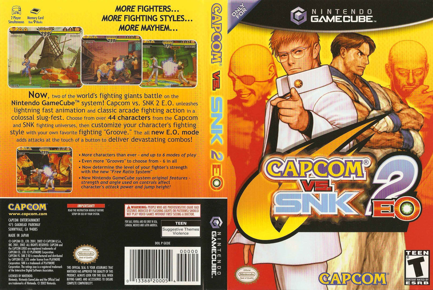 Capcom vs SNK 2 EO Cover Art - WOI Solutions