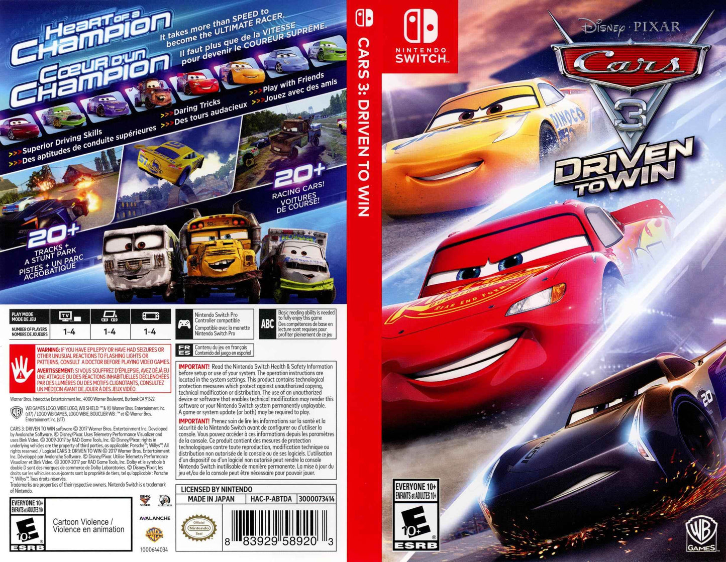 Cars 3 Driven to Win Cover Art - WOI Solutions