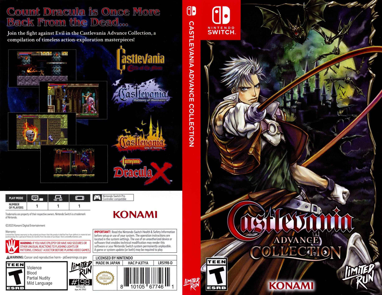 Castlevania Advance Collection Cover Art - WOI Solutions