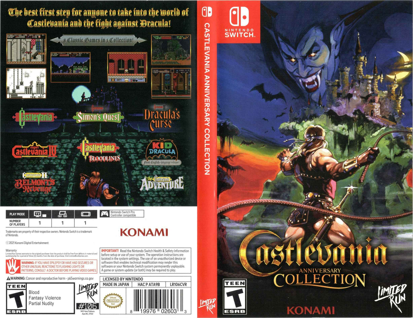 Castlevania Anniversary Collection Cover Art - WOI Solutions
