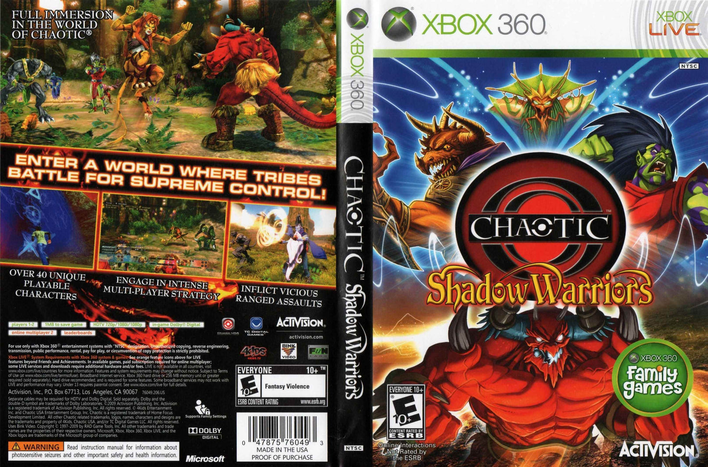 Chaotic Shadow Warriors Cover Art - WOI Solutions