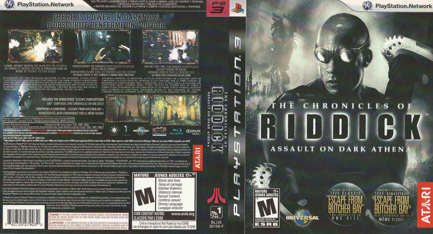 Chronicles of Riddick Assault on Dark Athena, The Cover Art - WOI Solutions