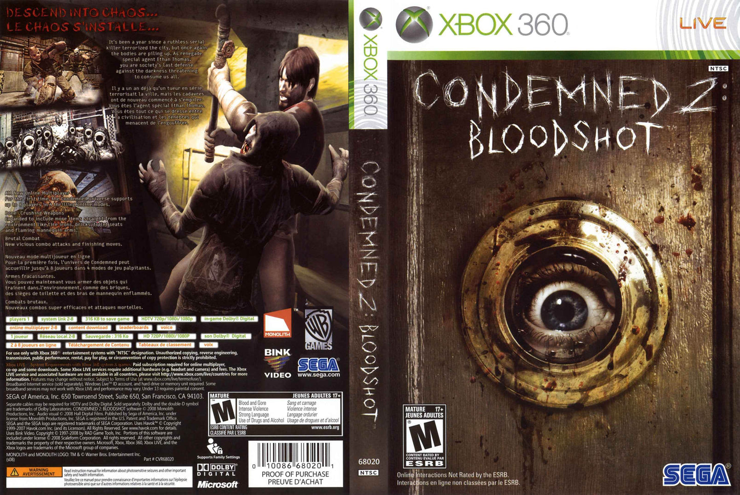 Condemned 2 Bloodshot Cover Art - WOI Solutions