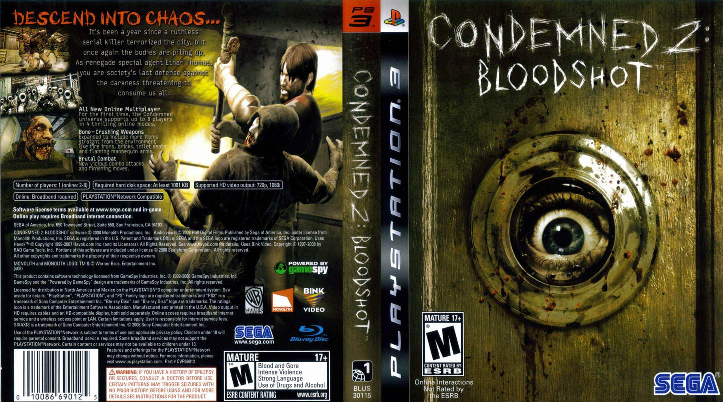 Condemned 2 Bloodshot Cover Art - WOI Solutions