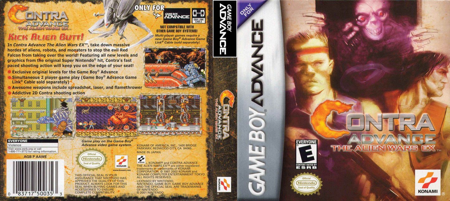 Contra Advance The Alien Wars EX Cover Art - WOI Solutions