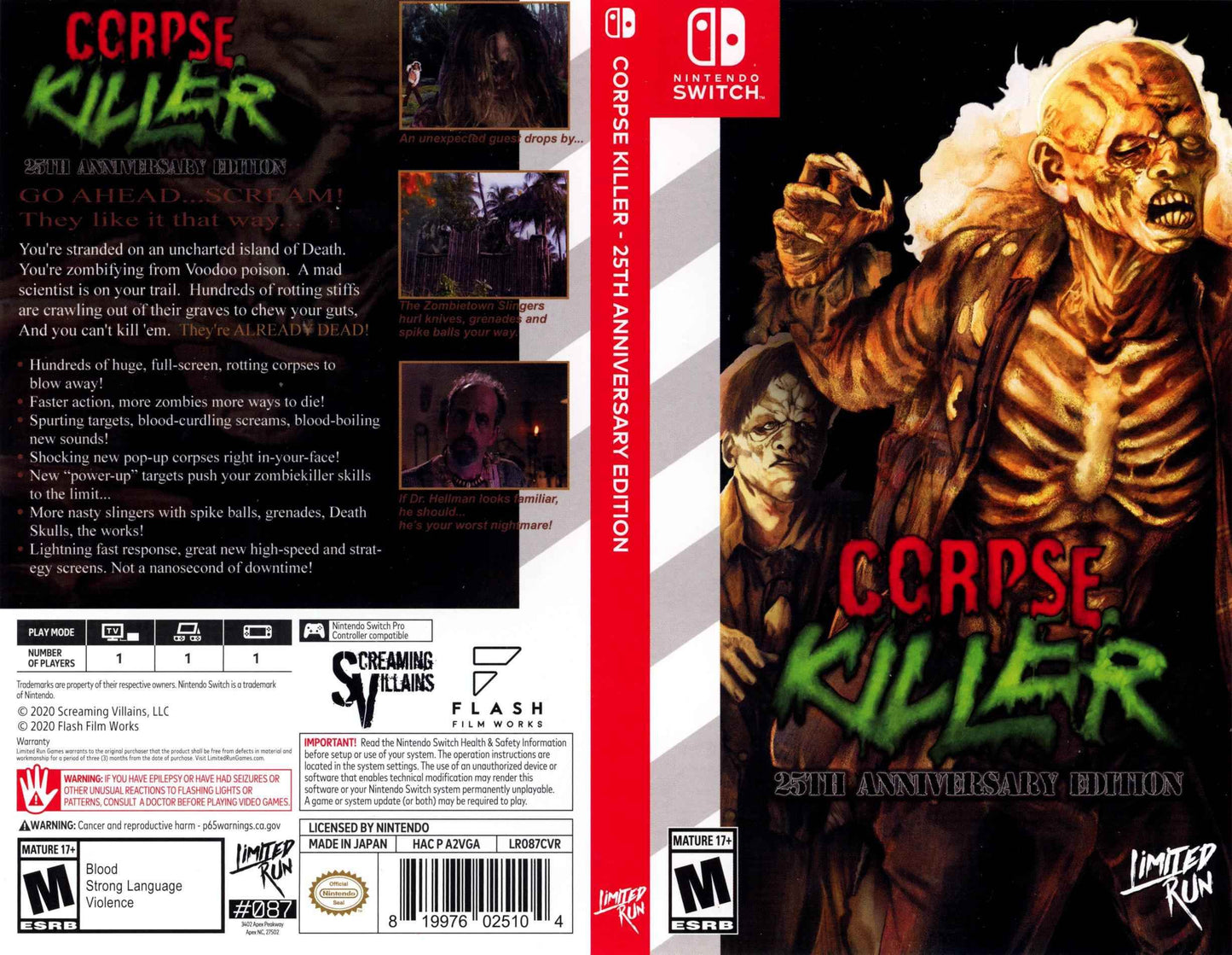 Corpse Killer - 25th Anniversary Edition Cover Art - WOI Solutions