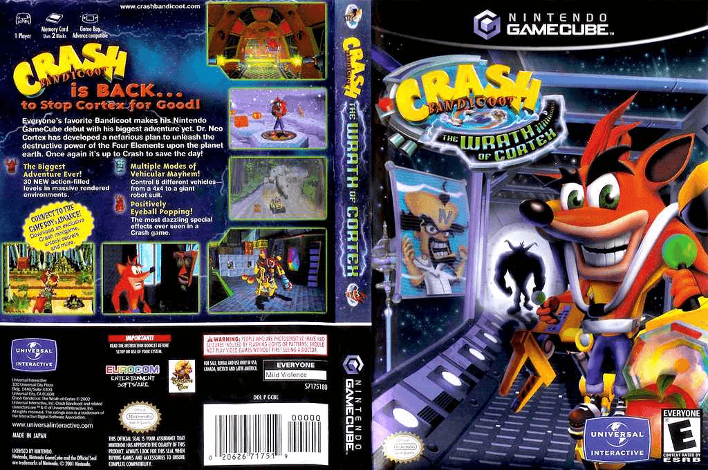 Crash Bandicoot The Wrath of Cortex Cover Art - WOI Solutions