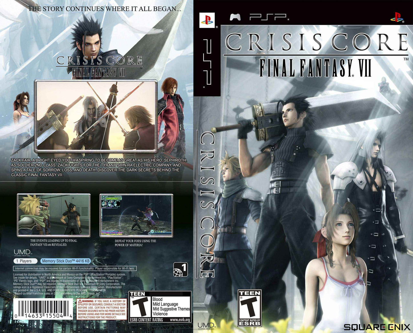Crisis Core Final Fantasy VII Cover Art - WOI Solutions