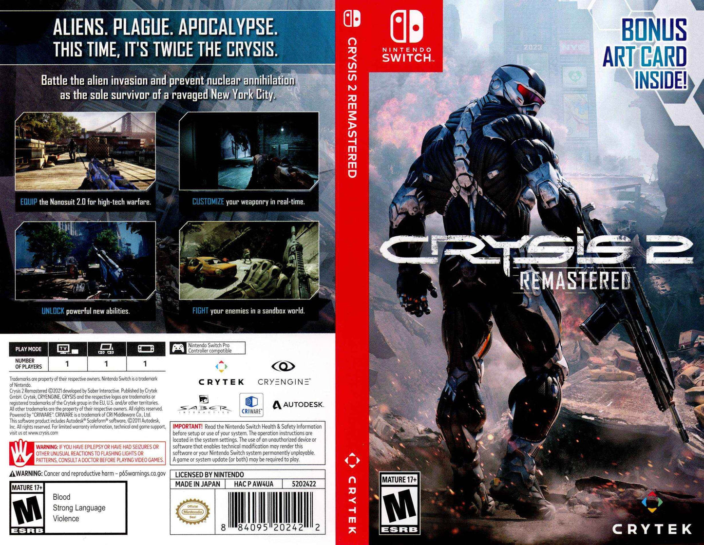 Crysis 2 Remastered Cover Art - WOI Solutions