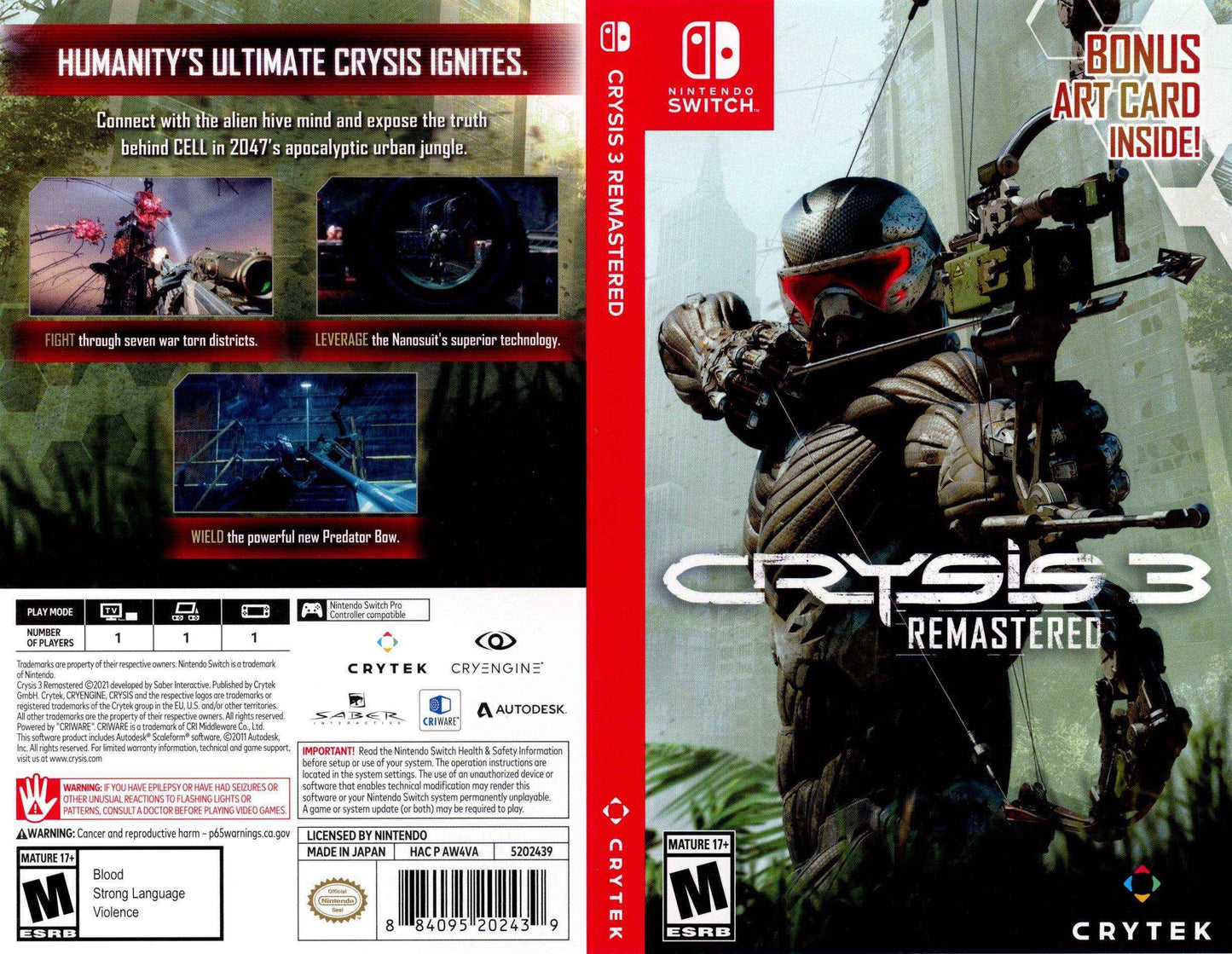 Crysis 3 Remastered Cover Art - WOI Solutions