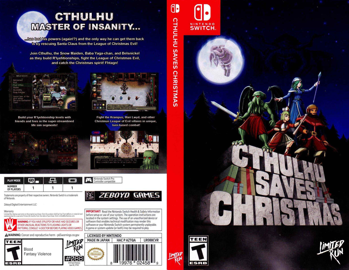 Cthulhu Saves Christmas Cover Art - WOI Solutions