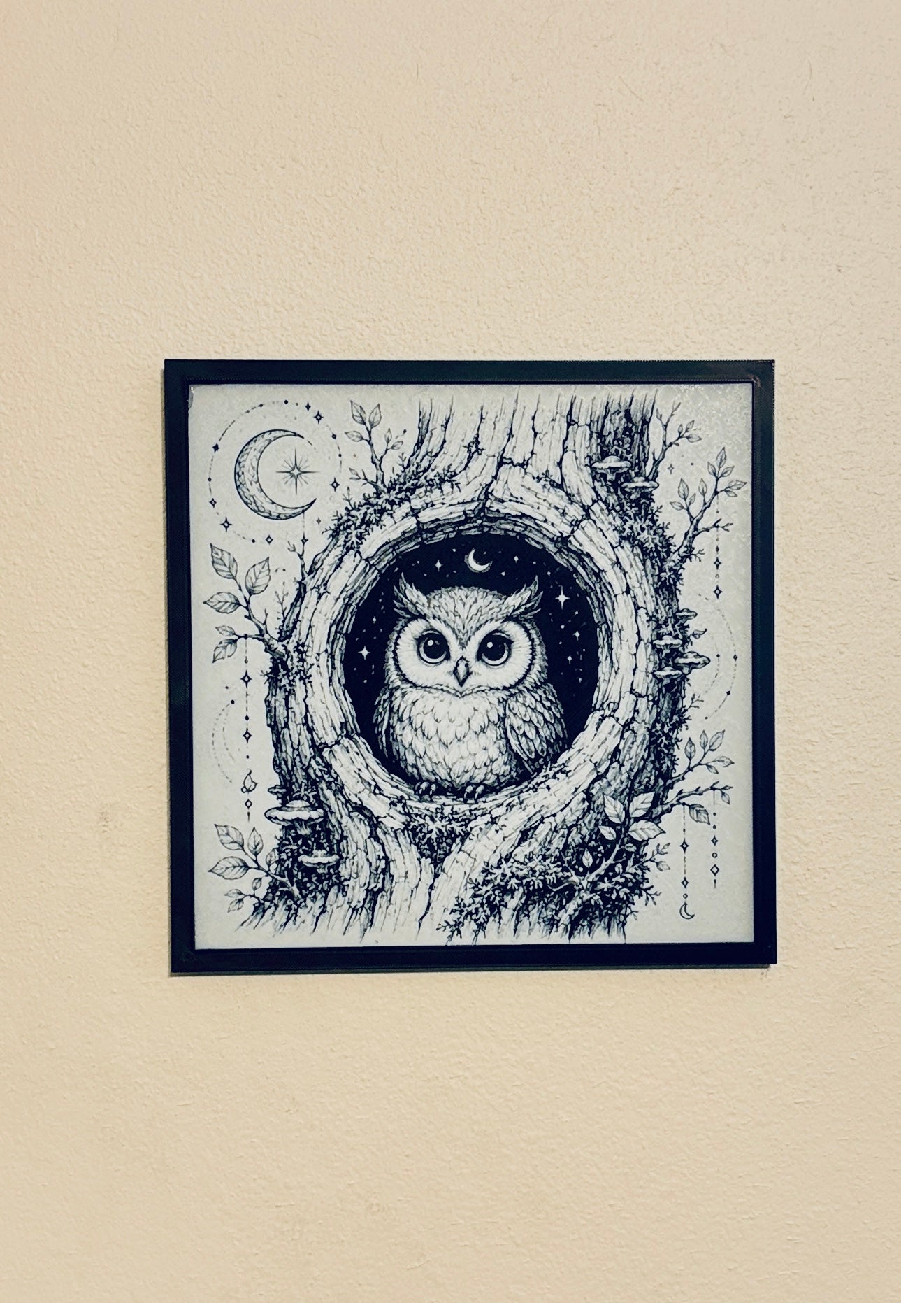 Night Owl — HueForge Layered Art Print
