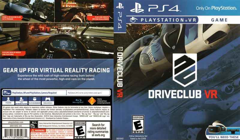 DRIVECLUB VR Cover Art - WOI Solutions
