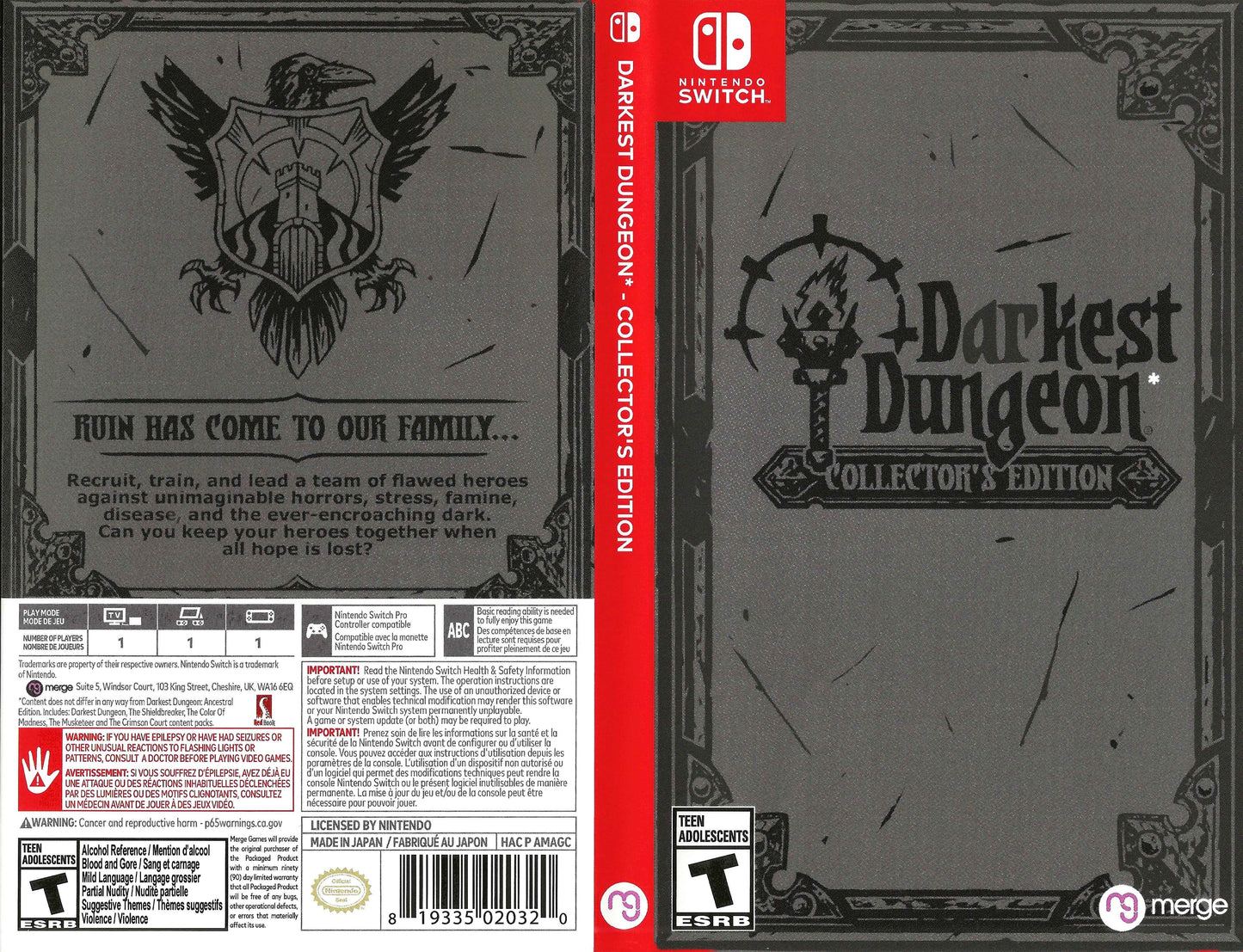 Darkest Dungeon Collector's Edition Cover Art - WOI Solutions