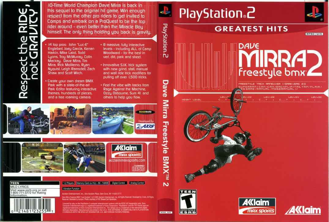 Dave Mirra Freestyle BMX 2 Cover Art - WOI Solutions