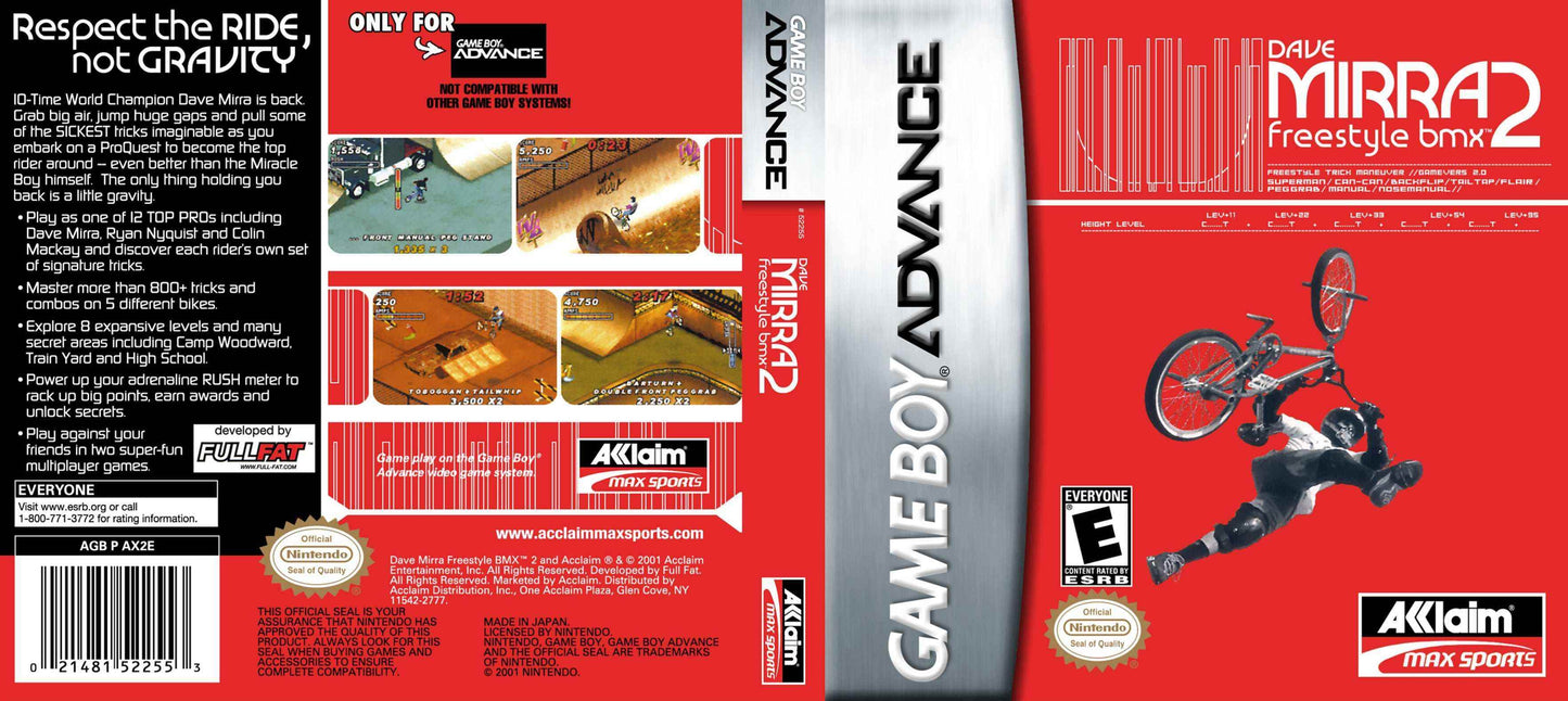 Dave Mirra Freestyle BMX 2 Cover Art - WOI Solutions