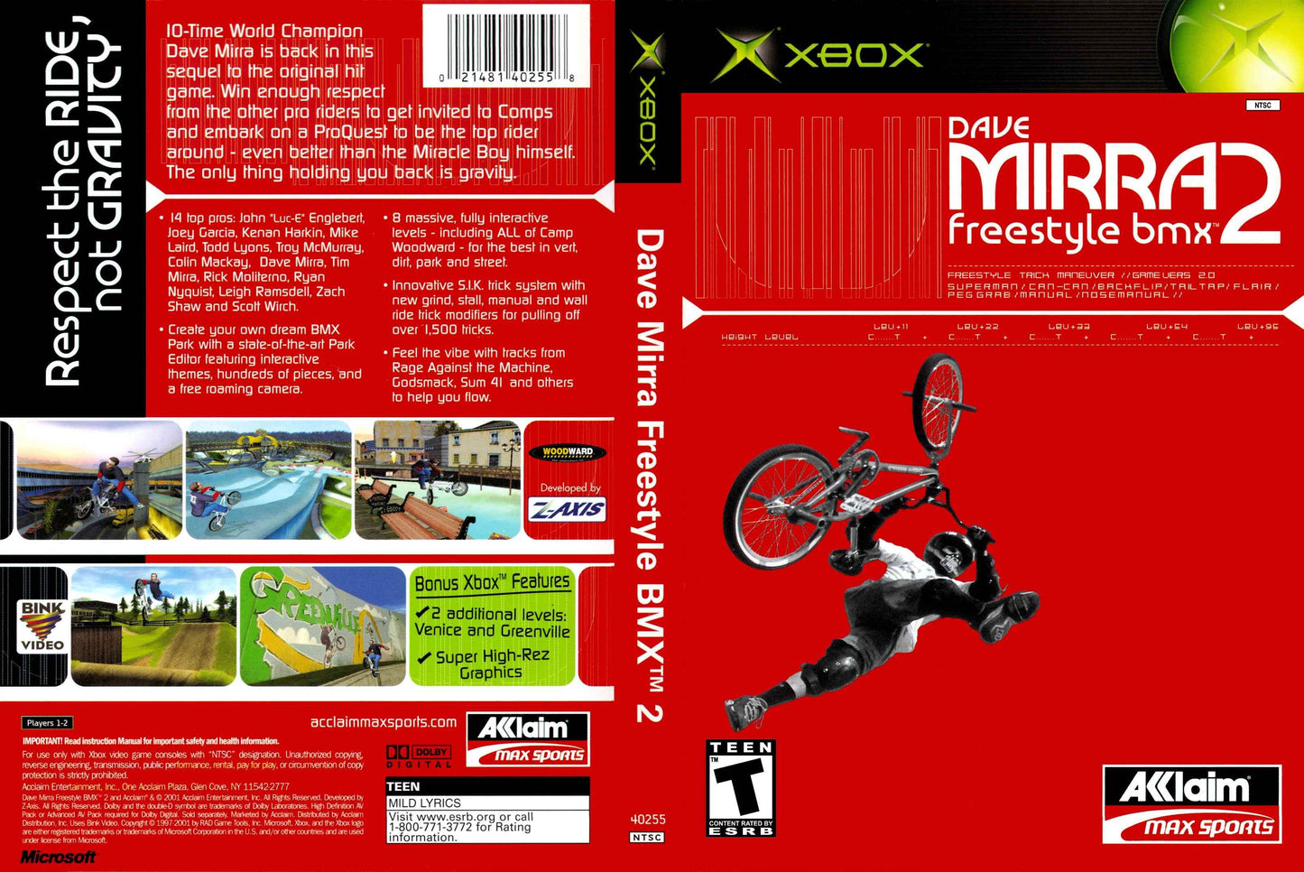 Dave Mirra Freestyle BMX 2 Cover Art - WOI Solutions