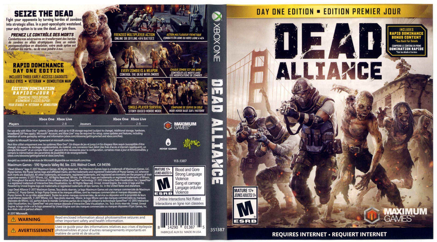 Dead Alliance Cover Art - WOI Solutions