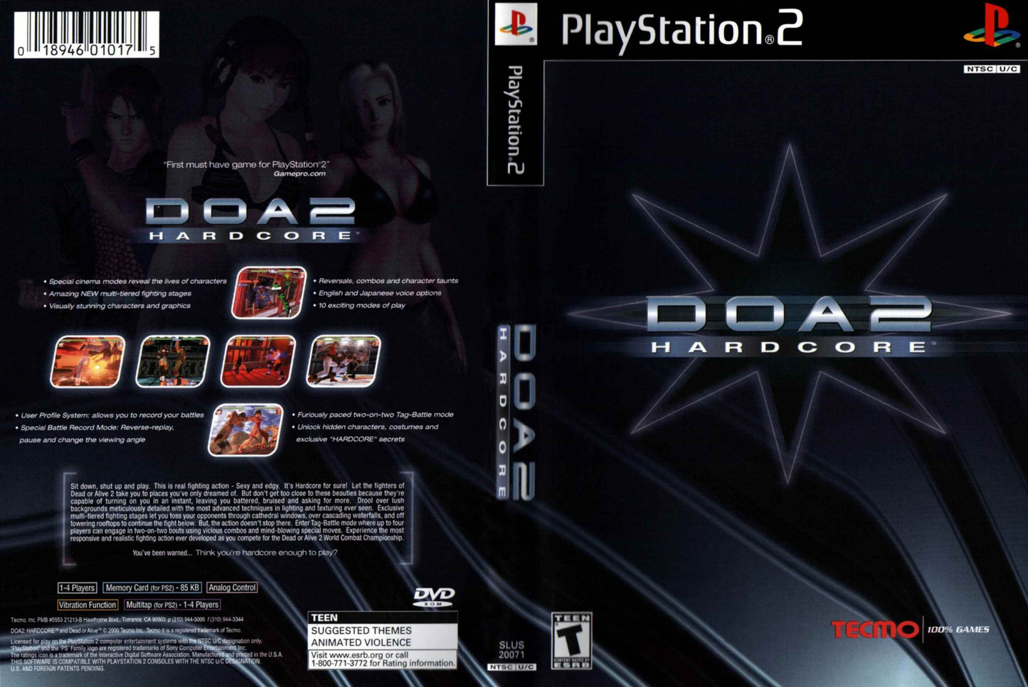 Dead Or Alive 2 Hardcore Cover Art - WOI Solutions