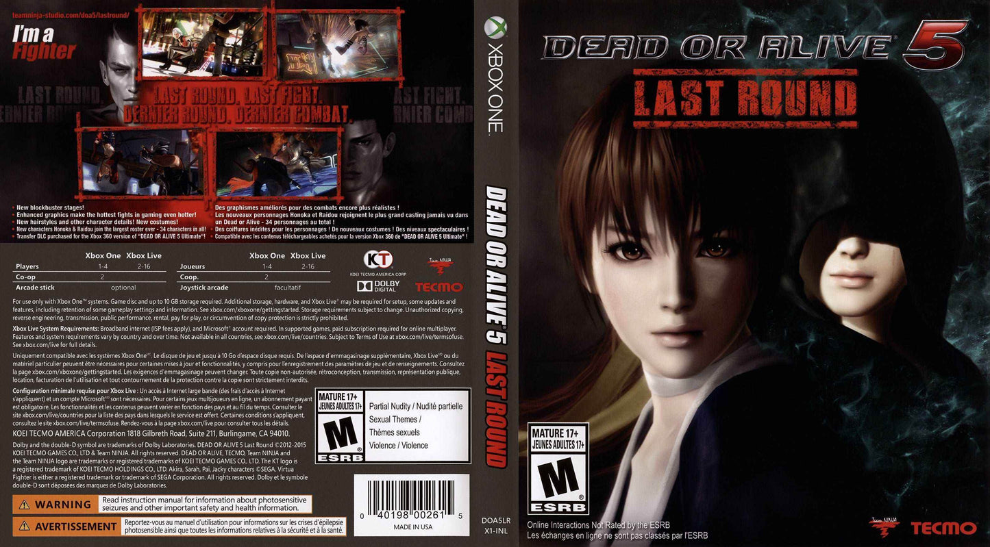 Dead or Alive 5 Last Round Cover Art - WOI Solutions