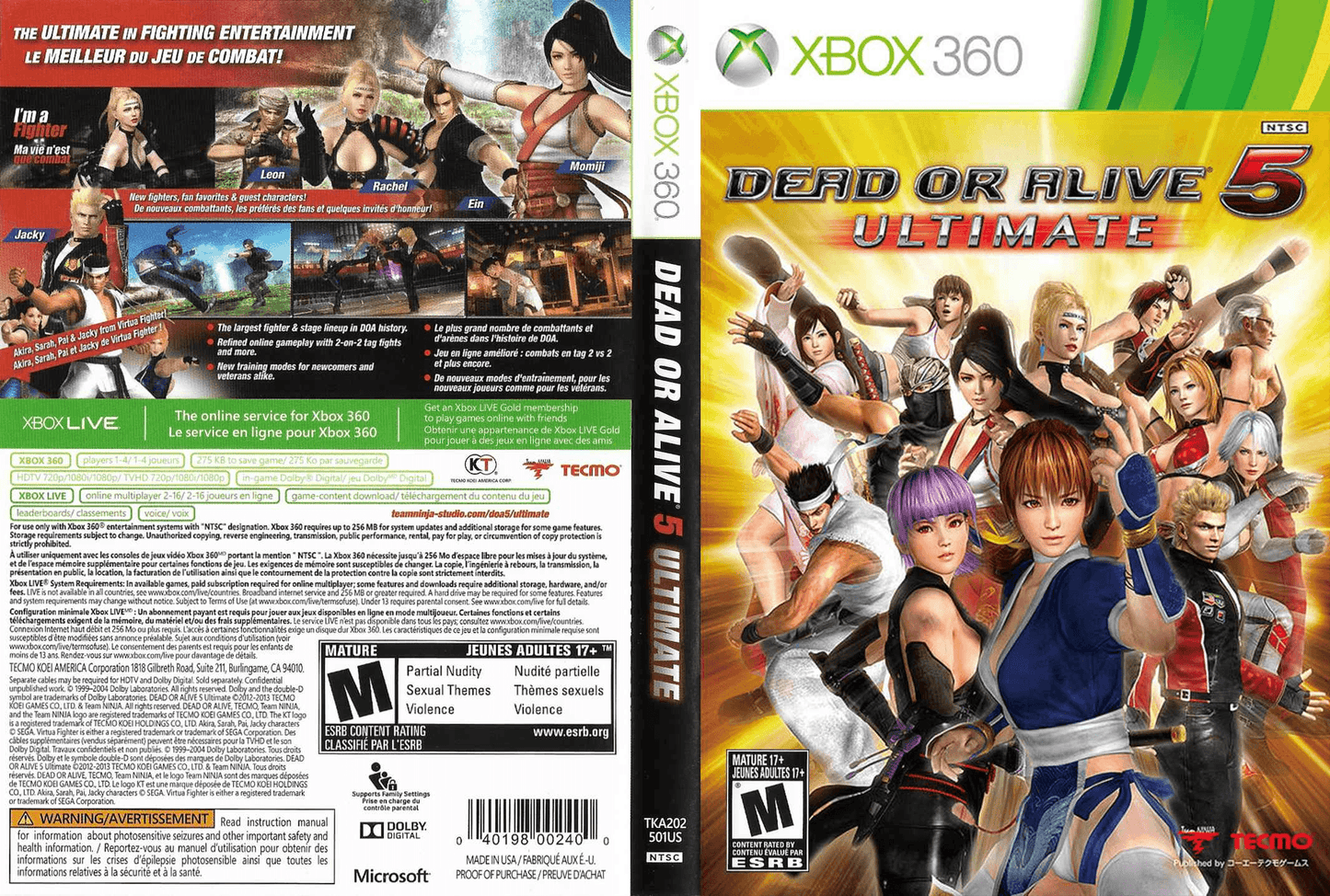 Dead or Alive 5 Ultimate Cover Art - WOI Solutions