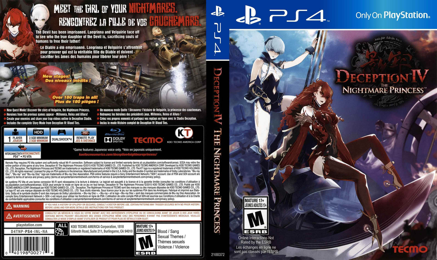 Deception IV The Nightmare Princess Cover Art - WOI Solutions