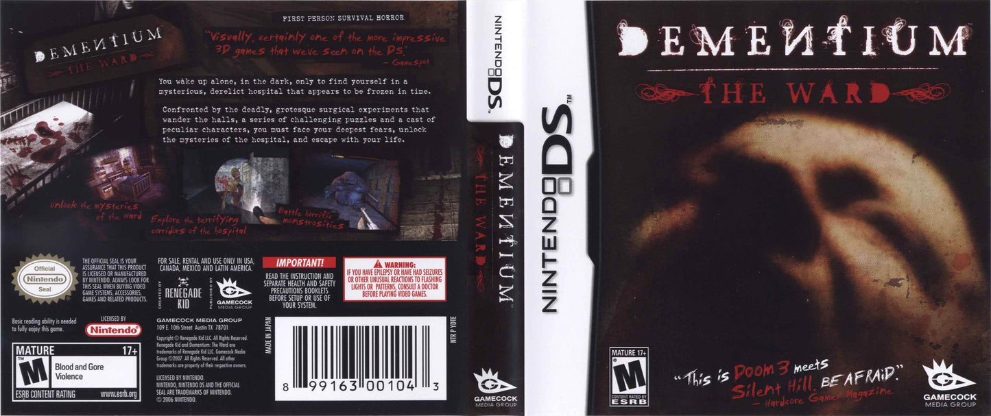 Dementium The Ward Cover Art - WOI Solutions