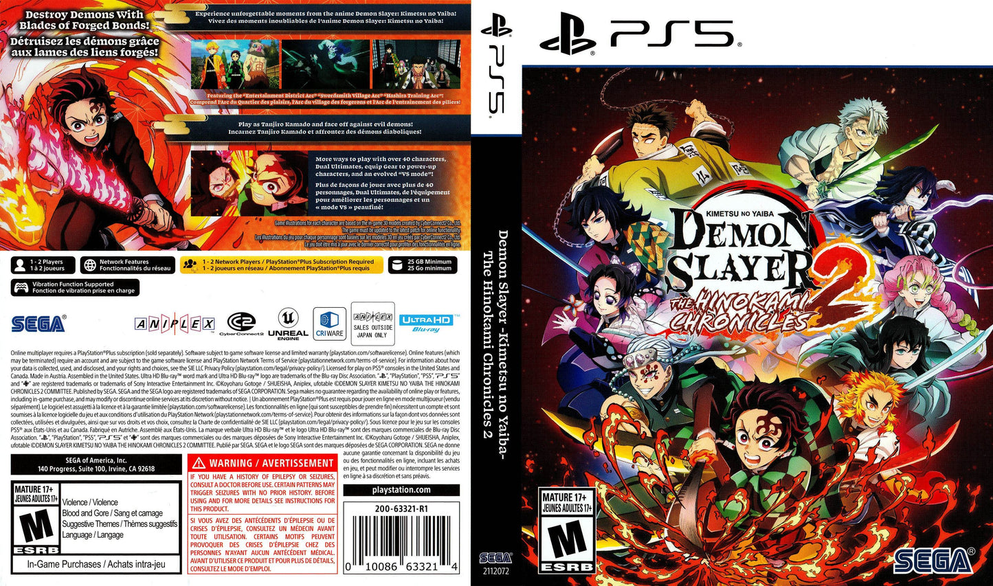 Demon Slayer -Kimetsu no Yaiba- The Hinokami Chronicles 2 Cover Art - WOI Solutions